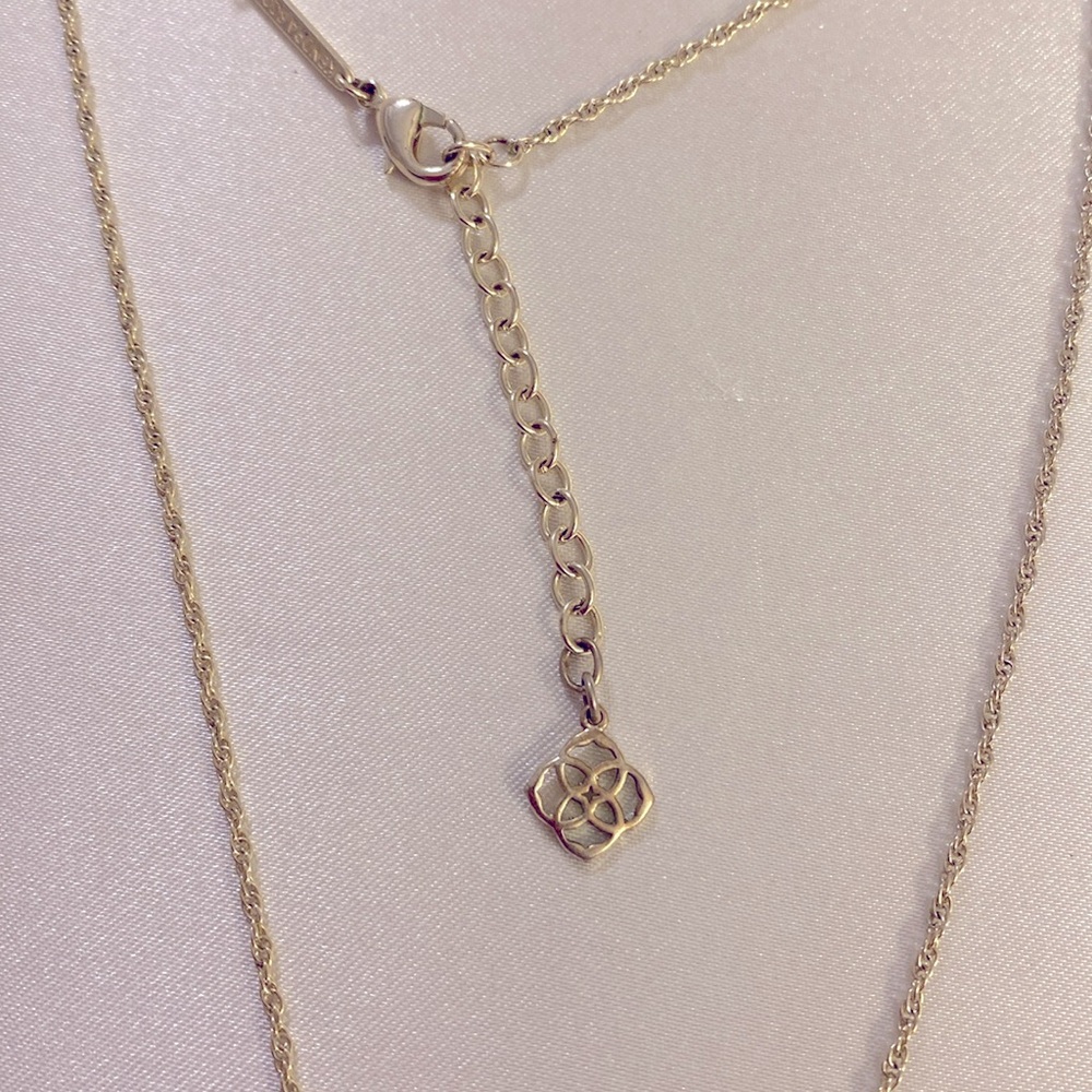 Kendra Scott crystal drop silver tone necklace - Picture 3 of 5